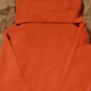 70's look - Winter warm deep orange turtleneck, great with belt